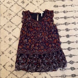 XS Navy Floral Joie Silk Top